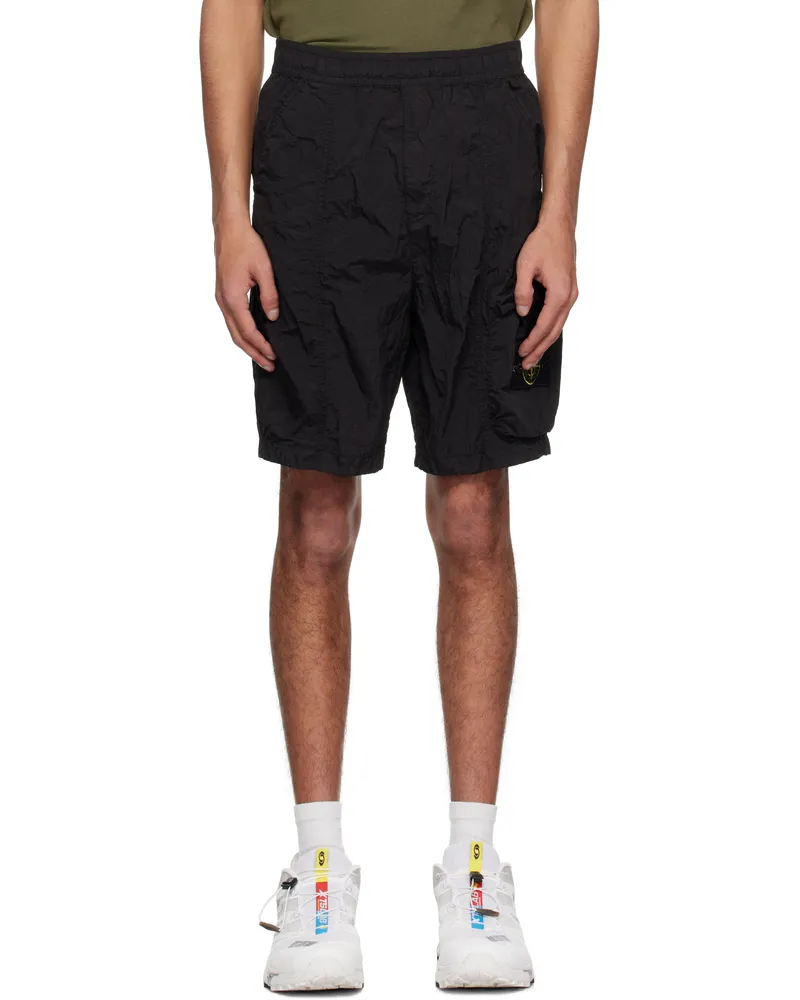 Stone Island Black Nylon Metal ECONYL Shorts V0029
