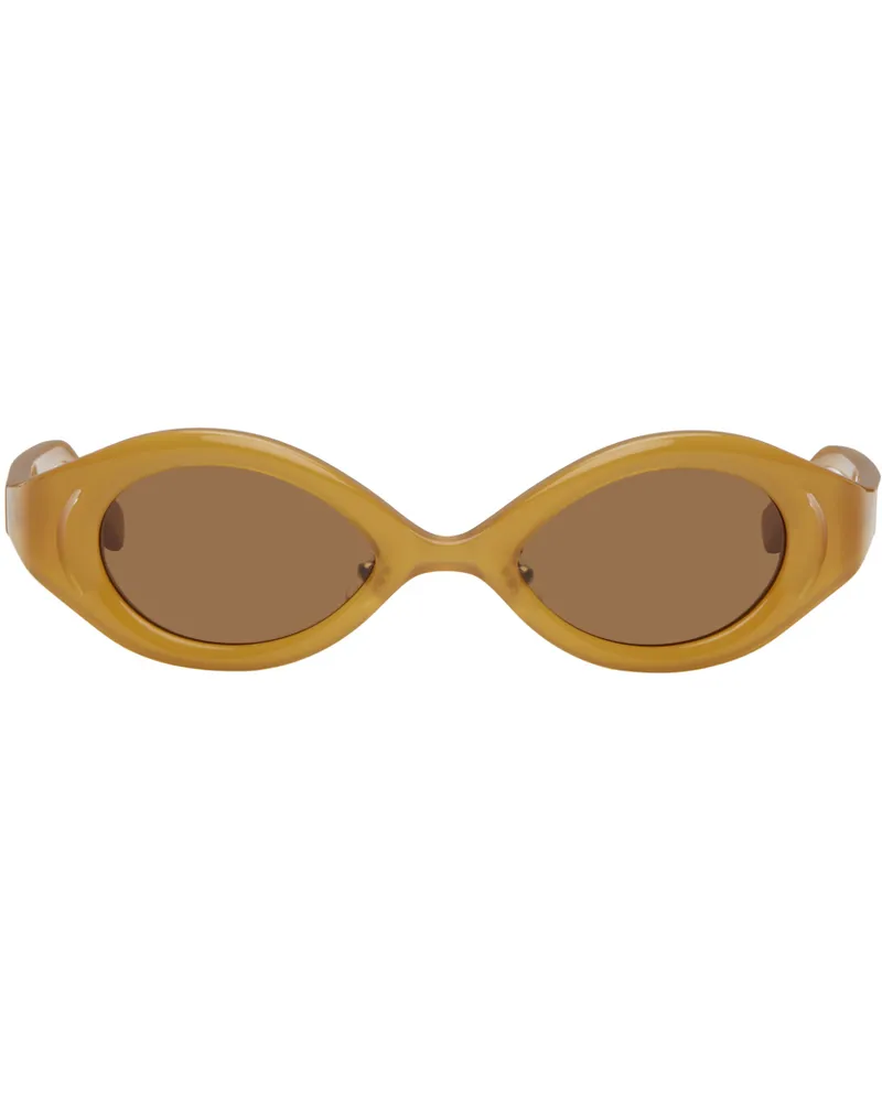 Song For The Mute SSENSE Exclusive Brown 'The Goggle' Sunglasses Brown