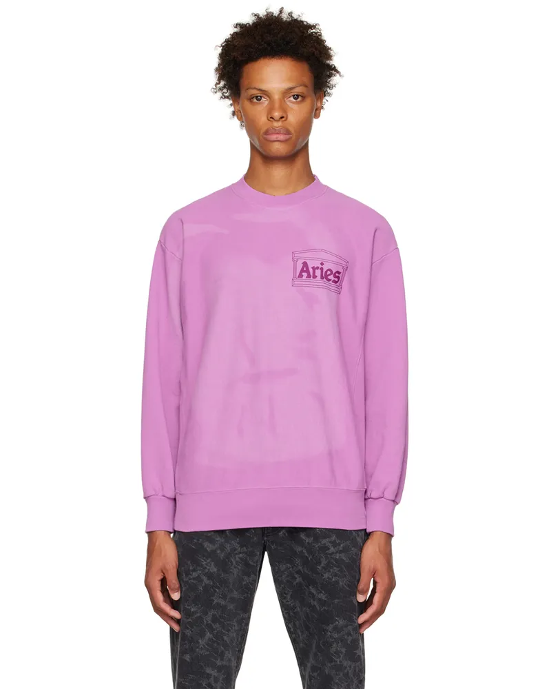 Aries Purple Temple Sweatshirt Iris
