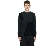 Black & Gray Paneled Sweater
