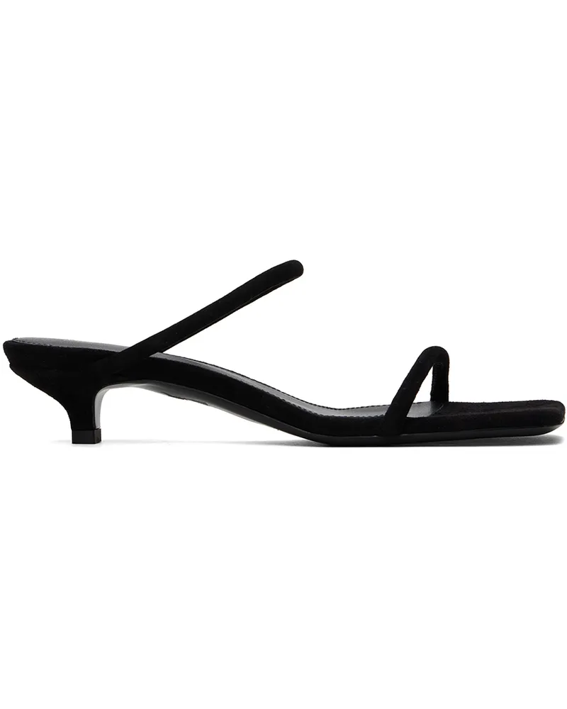 Totême Black 'The Minimalist' Heeled Sandals 001