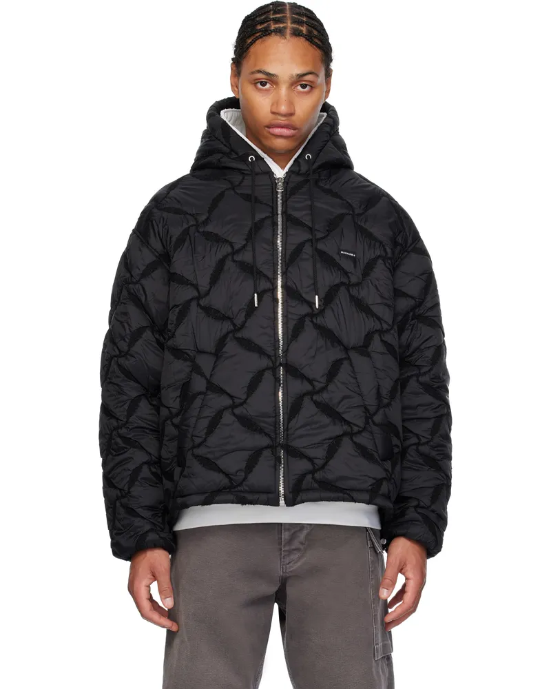 BLUEMARBLE Black Hooded Bomber Jacket Blk