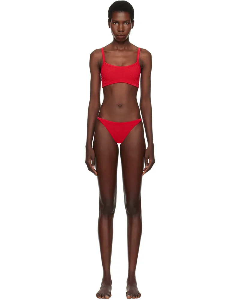 Hunza G Red Tyler Tonal Bikini Red