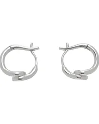 Bea Bongiasca White Gold Single Wave Earrings Silver