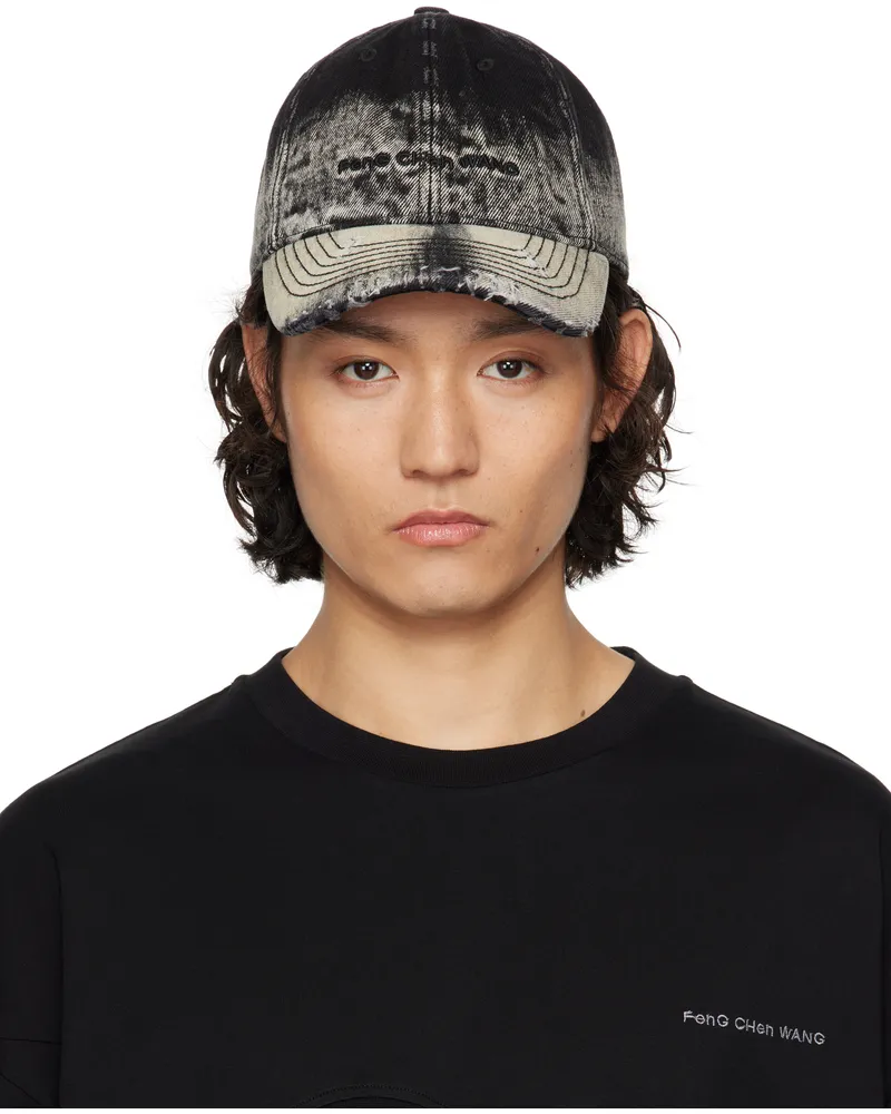 Feng Chen Wang Black & White Gradient Baseball Cap Black