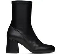 Black Faux-Leather Mojo Boots