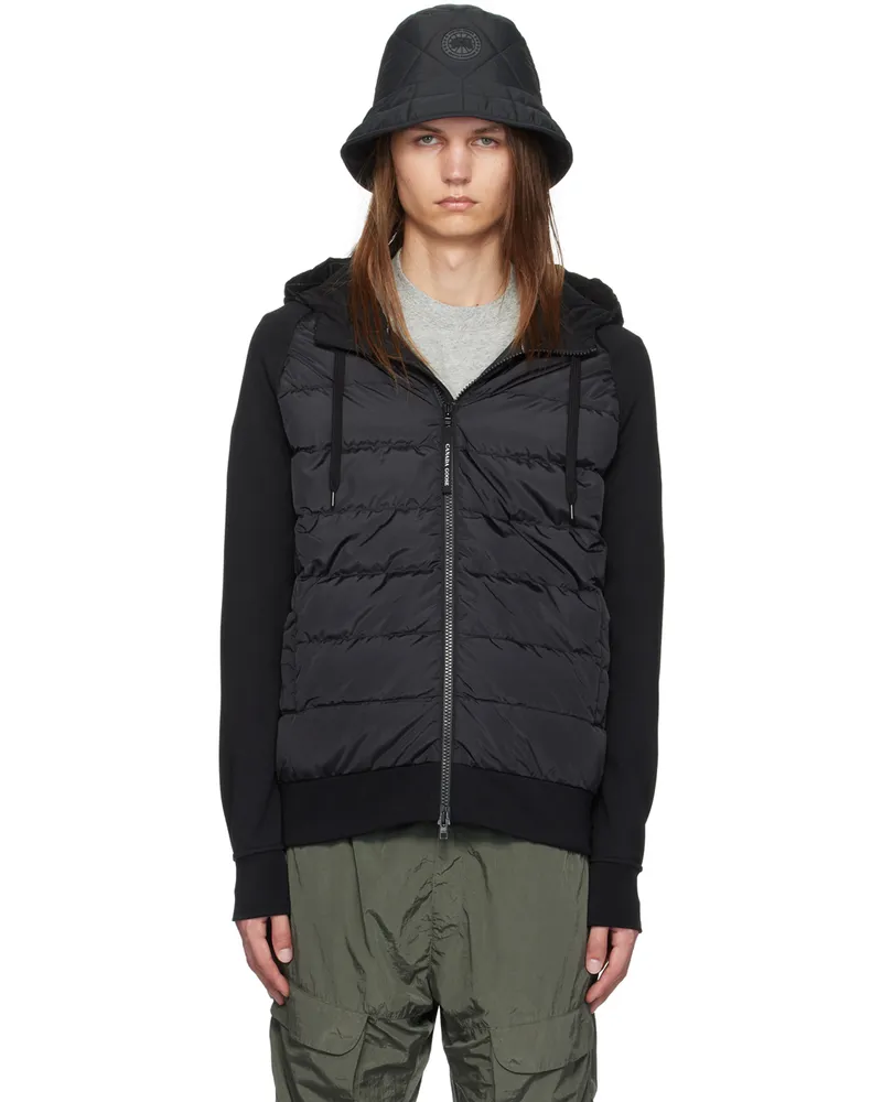 Canada Goose Black Hybridge Huron Zip Down Jacket Black