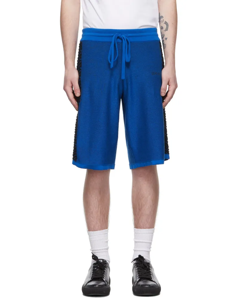 Versace Blue Greca Shorts 1u820