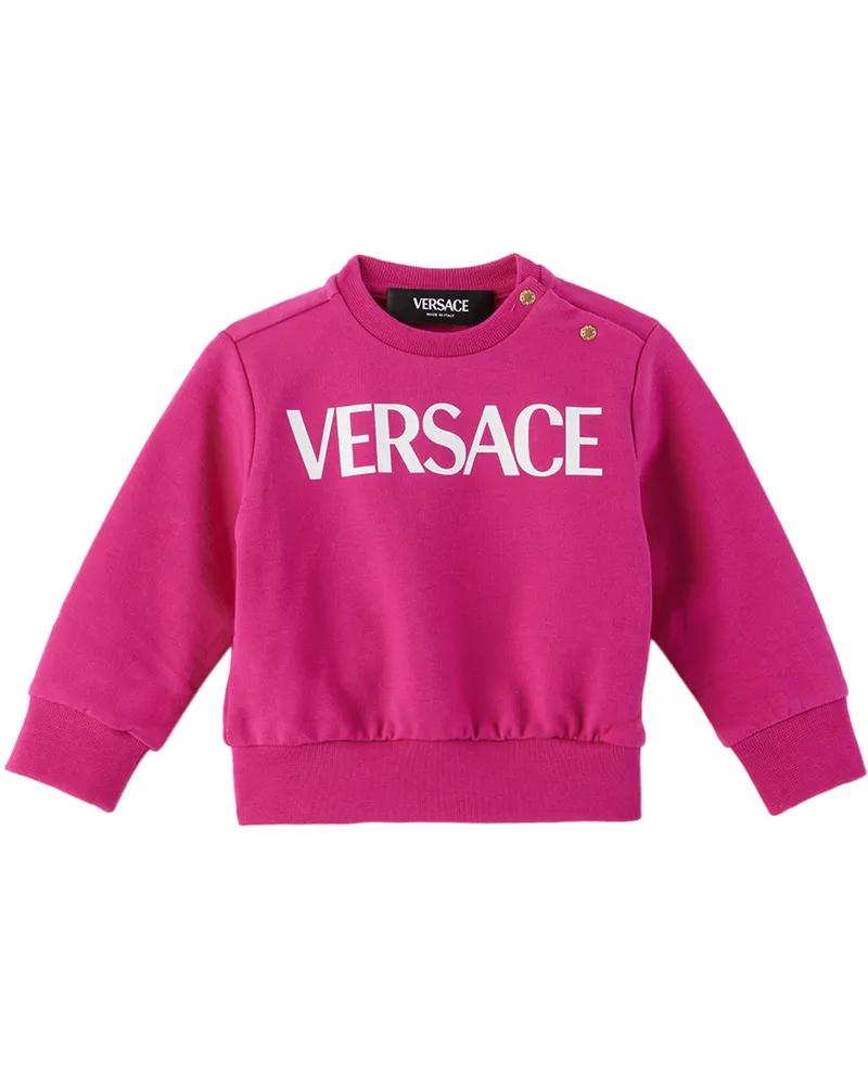 Versace Baby Pink Bonded Sweatshirt Fuxia+bianco