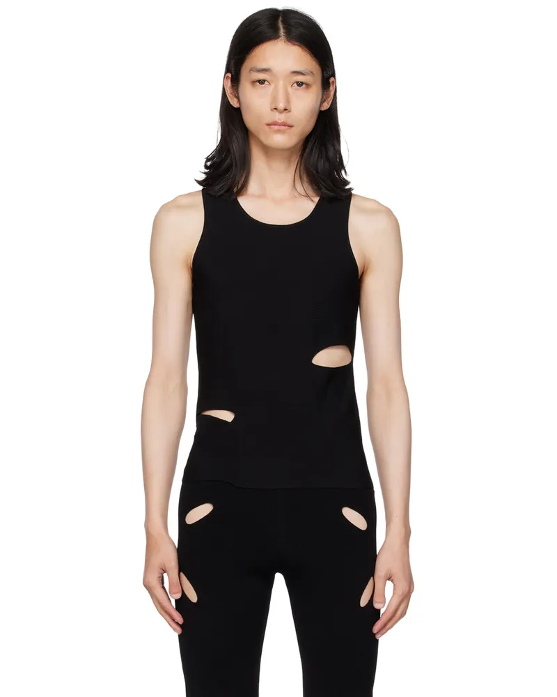 Dion Lee Black Cutout Tank Top Black