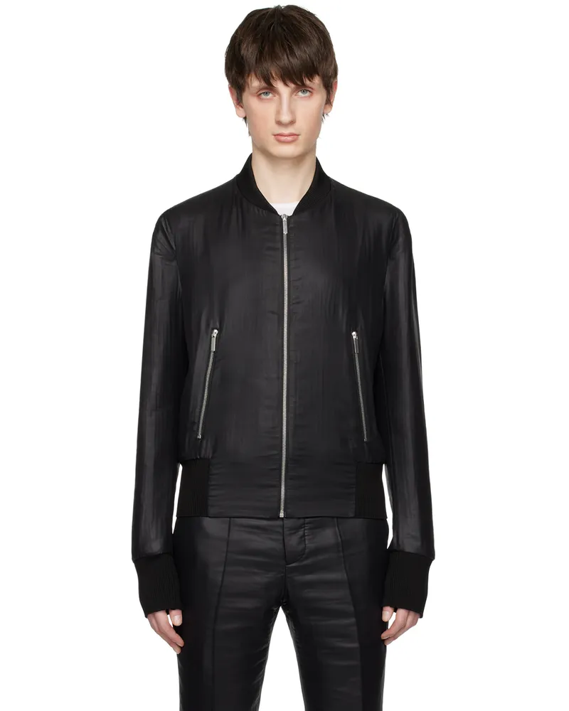 Sapio Black Double Bomber Jacket Black