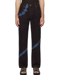 Eckhaus Latta Brown & Indigo Straight-Leg Jeans Rope