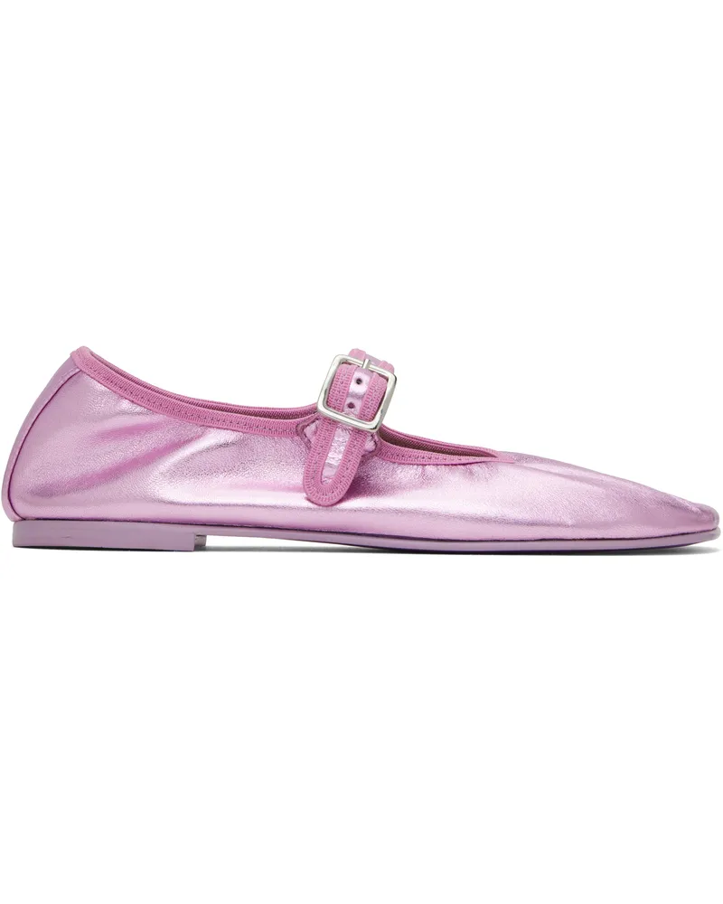Sandy Liang Pink Mary Jane Stretch Ballerina Flats Pink