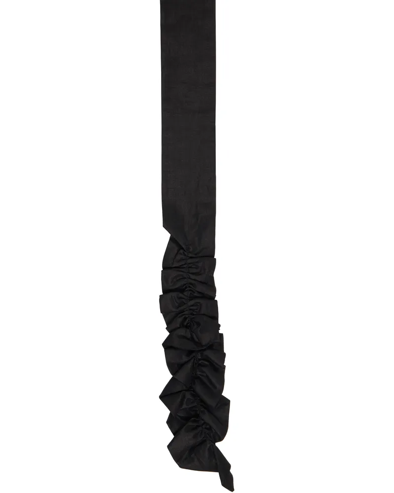 Our Legacy Black Gathered Tie Black