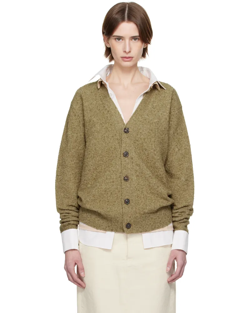 Maison Margiela Khaki Pilling Cardigan 725m