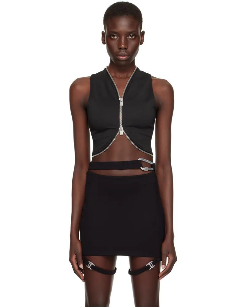 Heliot Emil Black Obovate Tank Top Black