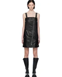 JUUN.J Black Utility Rider Faux-Leather Minidress Black