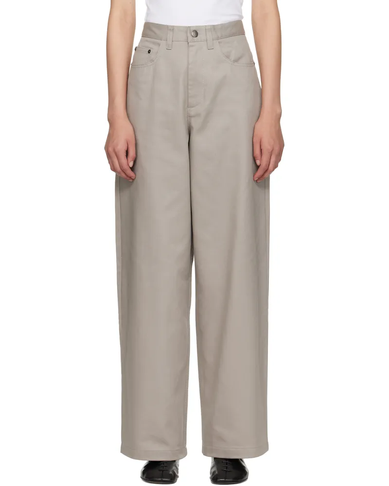 Maria Mcmanus Gray 5 Pocket Wide Leg Trousers Grey