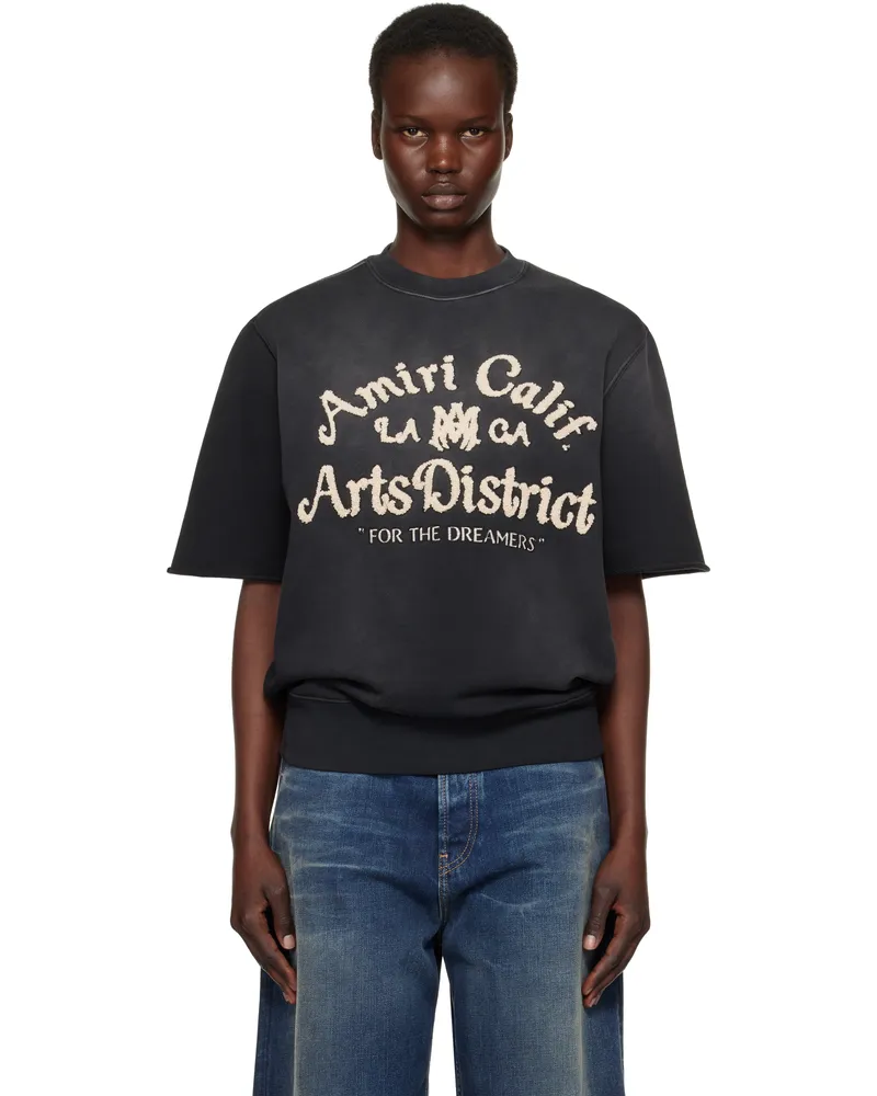 Amiri Black 'Amiri Arts District' Short Sleeve Crew T-shirt Black