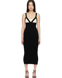 Jean Paul Gaultier White & Black 'The Madone' Maxi Dress White