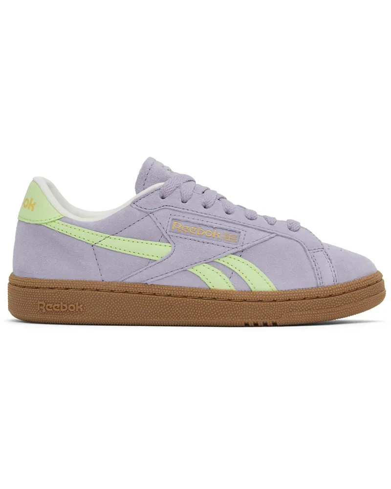 Reebok Purple & Green Club C Grounds UK Sneakers Duskpurple