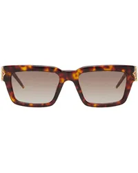 Casablanca Paris Tortoiseshell Monogram Plaque Sunglasses Brown