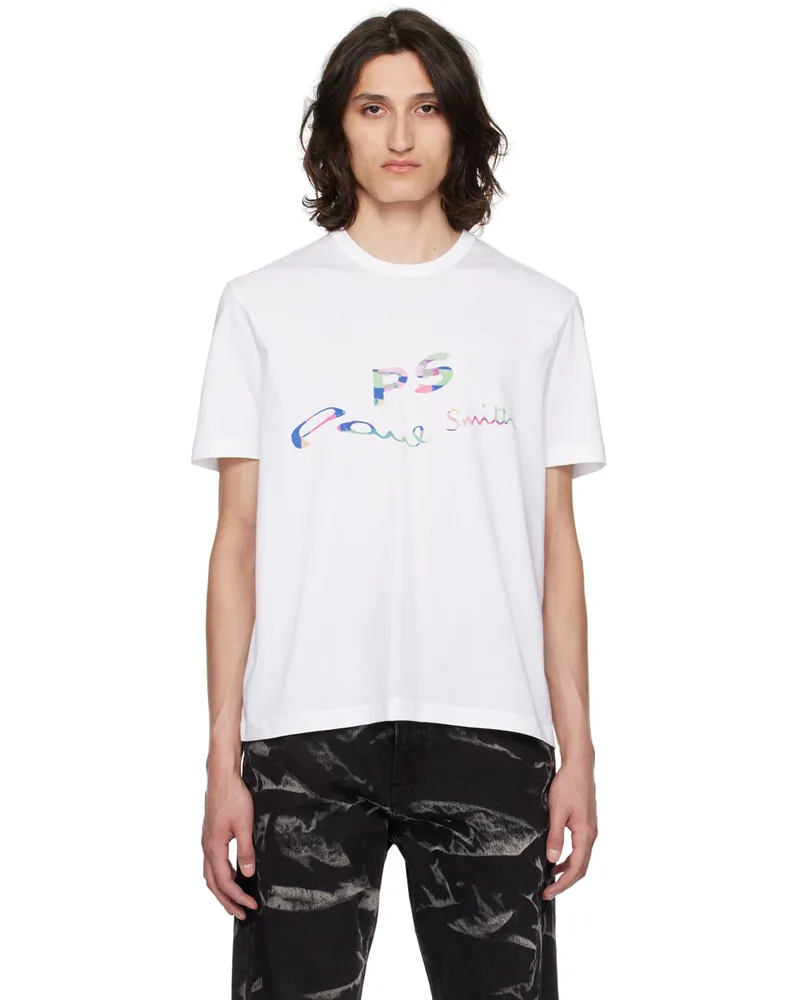 Paul Smith White Wave T-Shirt 01