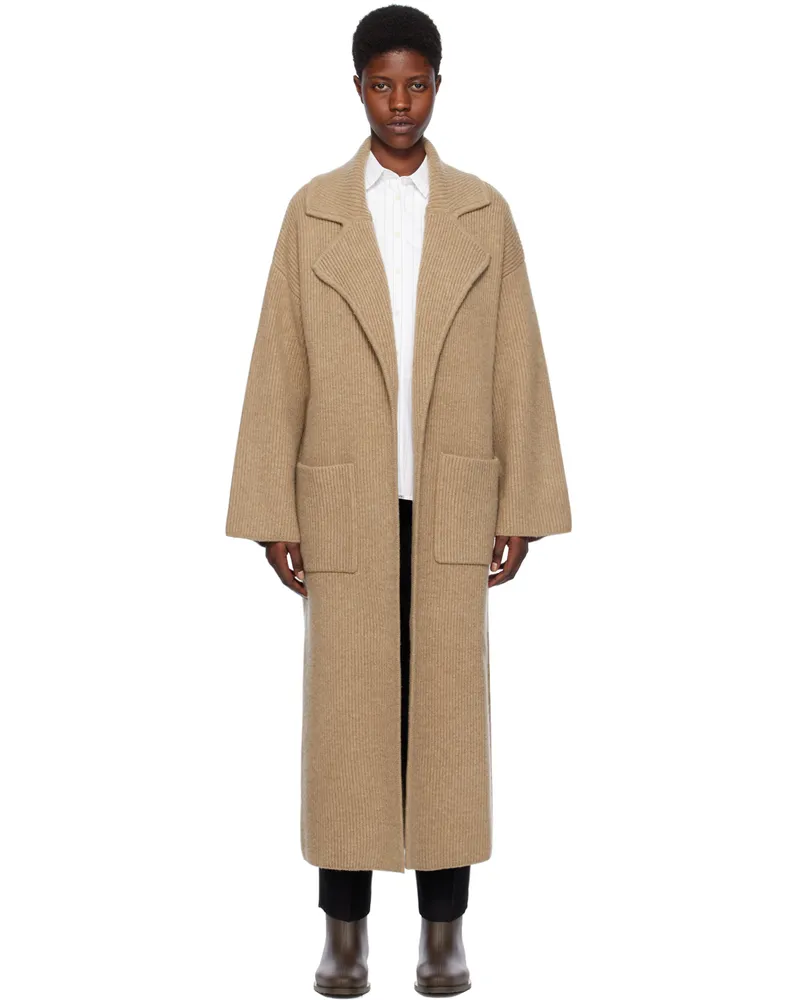 Totême Tan Rib Knit Coat 091