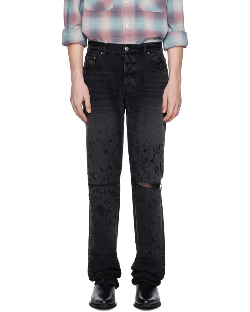 Amiri Black Shotgun Jeans Faded