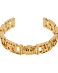 Versace Gold Medusa Greca Cuff Bracelet 3j000-versace