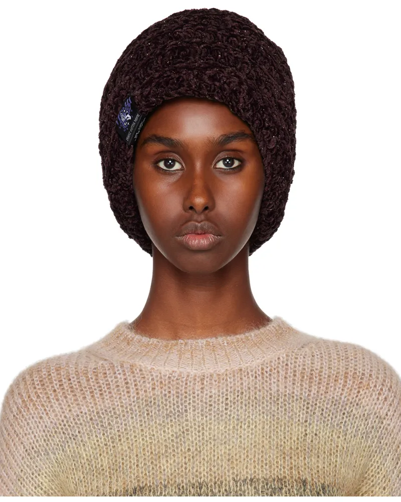 VITELLI SSENSE Exclusive Purple Accordion Beanie Prune
