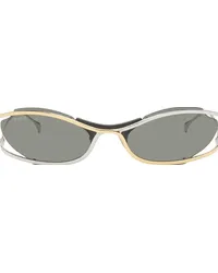 Gucci Silver & Gold Cat Eye Sunglasses Gold