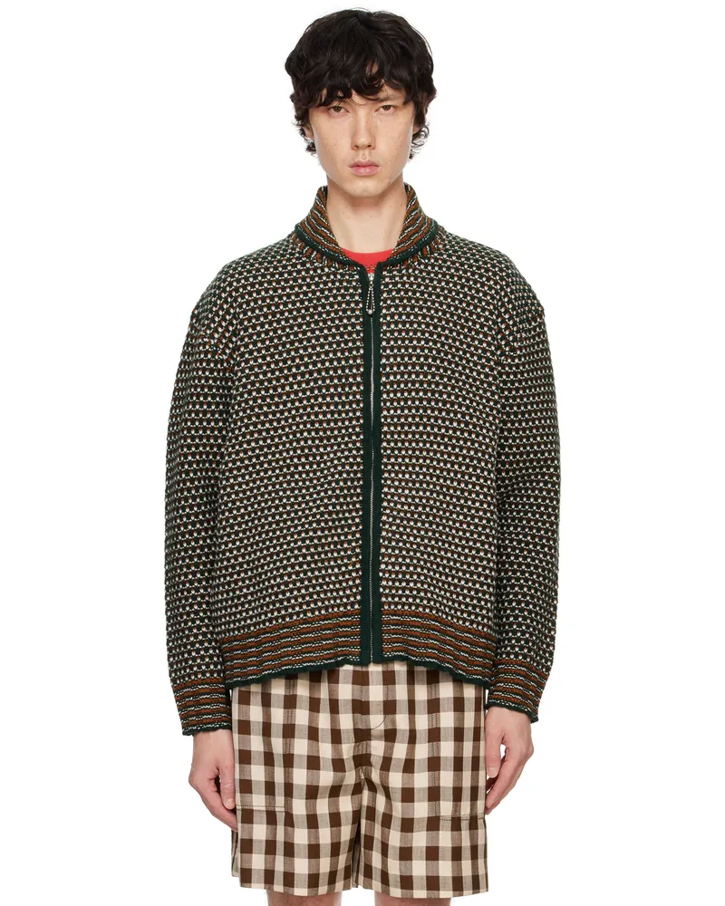 BODE Green & Orange Schenectady Sweater Multi