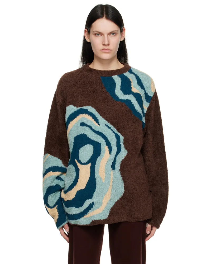 The Elder Statesman Brown Ollio Geode Sweater C562