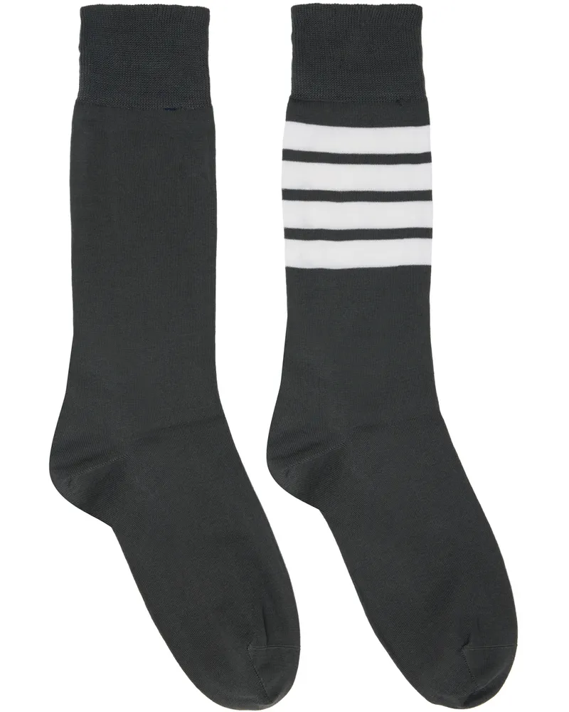 Thom Browne Gray 4-Bar Socks 025