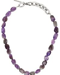 Dries van Noten Purple Stone Necklace Purple