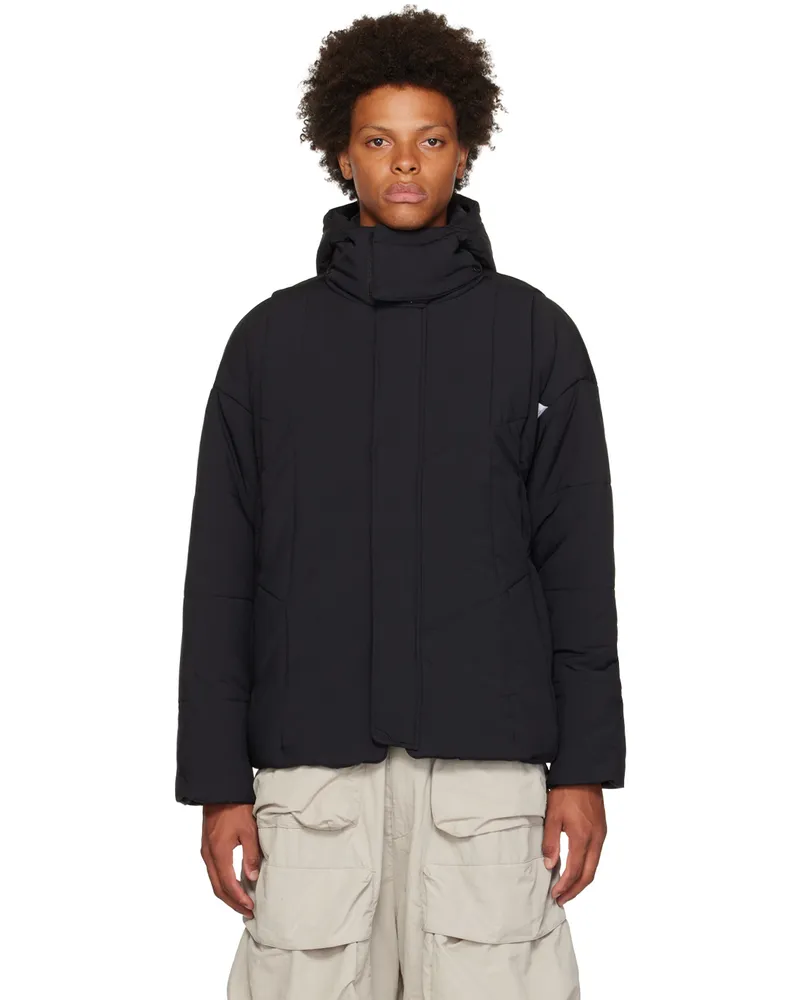 Archival Reinvent Black Zip Down Jacket Black