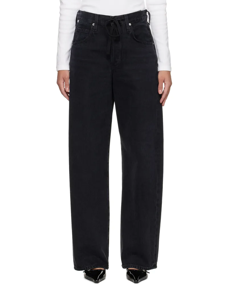 Citizens of humanity Black Brynn Drawstring Jeans Midnight