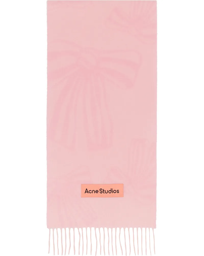 Acne Studios Pink Cashmere Jacquard Scarf Dr5