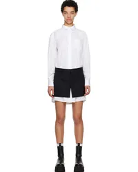 Sacai White Layered Midi Dress Off