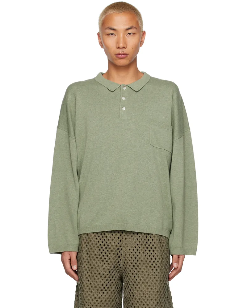 COMMAS Green Relaxed Polo Sea