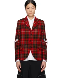 Comme des Garçons Red Check Blazer Red