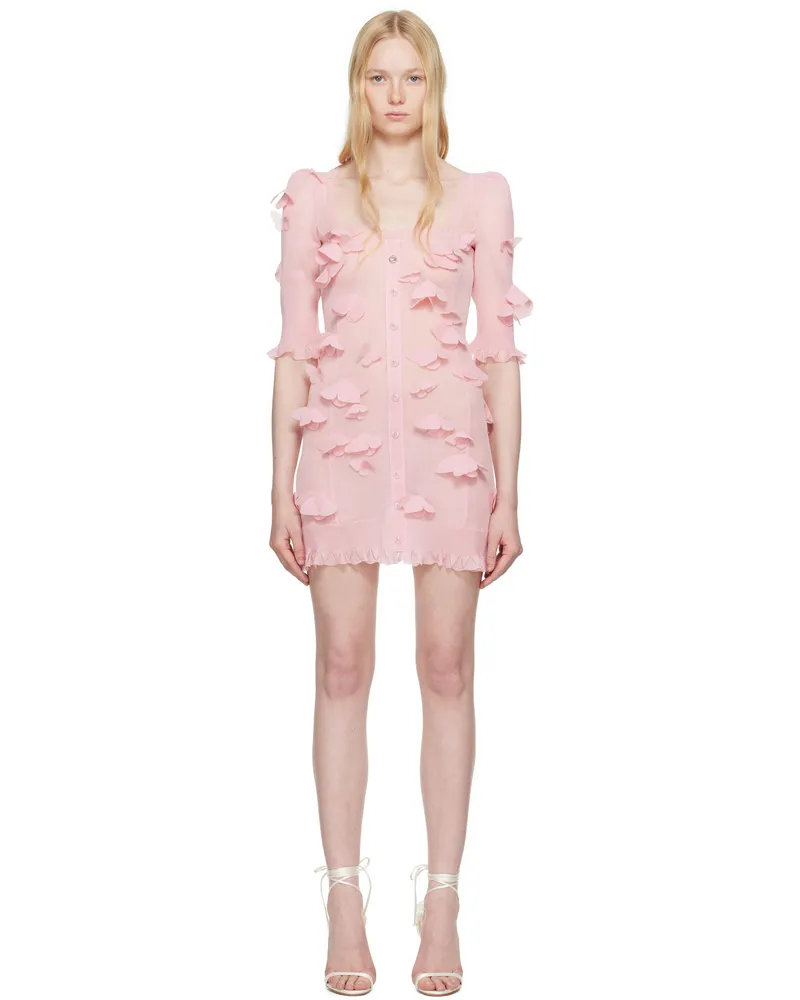 COPERNI Pink Knitted Butterfly Minidress Pink