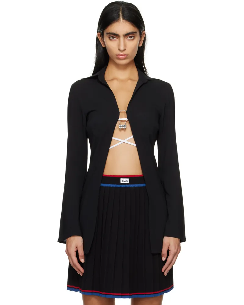 GCDS Black Hoop Shirt 99