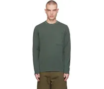 Green Patch Pocket Long Sleeve T-Shirt