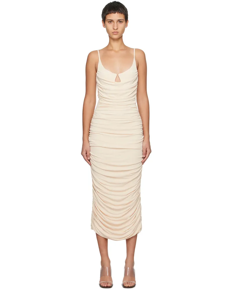Paris Georgia Off-White Sylvie Midi Dress Cream