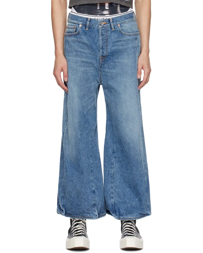 Doublet Blue Robot Legs Jeans Indigo