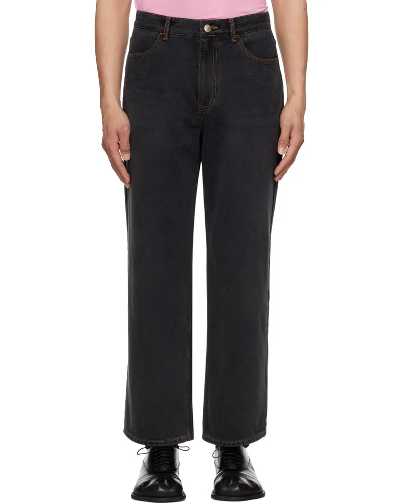 Adererror Black Sig; TRS Tag 01 Jeans Noir