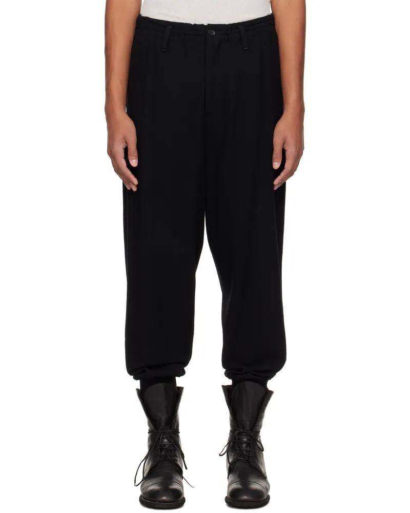 Yohji Yamamoto Black R-Rib Trousers 1