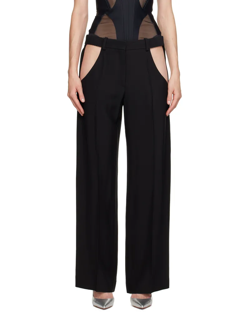 Thierry Mugler Black Cutout Trousers 1999